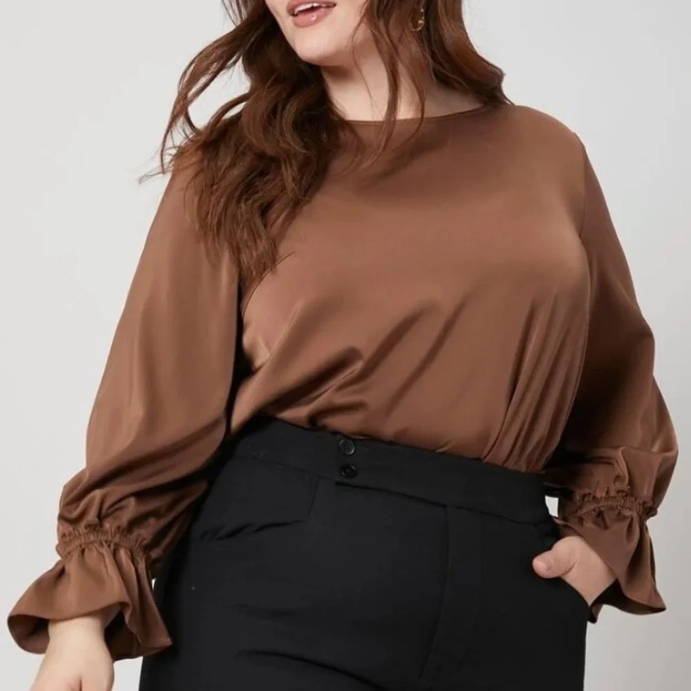 Plus - Silk Blouse - 3X - Picture 3 of 5